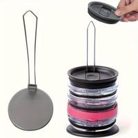 Cup Lid Storage Rack, 1 Count Space Saving Vertical Cup Lid Organizer, Kitchen Cabinet Countertop Storage Organizer for Home ...