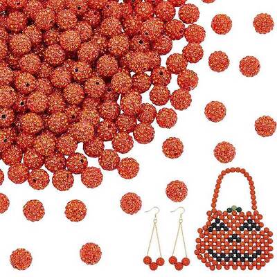 200Pcs Pave Disco Ball Beads