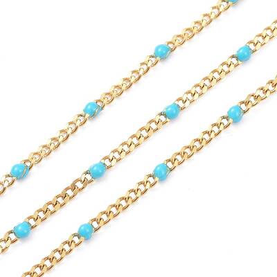 Ion Plating(IP) 304 Stainless Steel Enamel Curb Chains