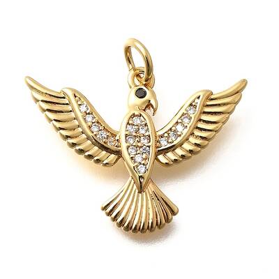 Brass Micro Pave Cubic Zirconia Pendants