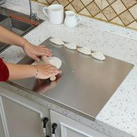 Stainless Steel Chopping Board, 1 Count Durable Non-slip Chopping Board, Kitchen Cutting Board for Meat, Fruit, Vegetable, Br...