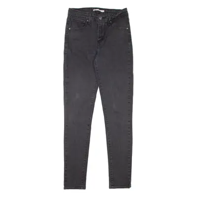 LEVI'S 721 High Rise Womens Jeans Black Slim Skinny W28 L32