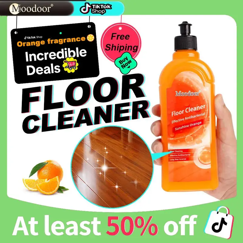 Moodoor Floor Cleaner Sheets - Concentrated, Multi-Surface, Pet-Friendly (Portable Bottling)