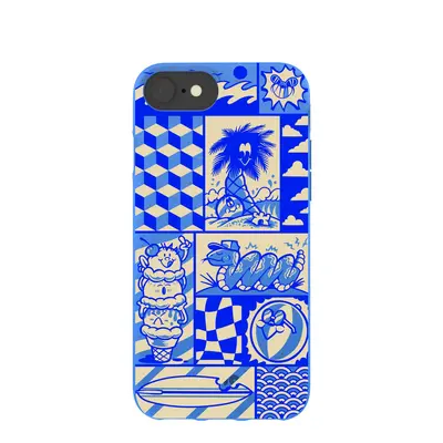 Electric Blue Summer Blues iPhone 6/6s/7/8/SE Case