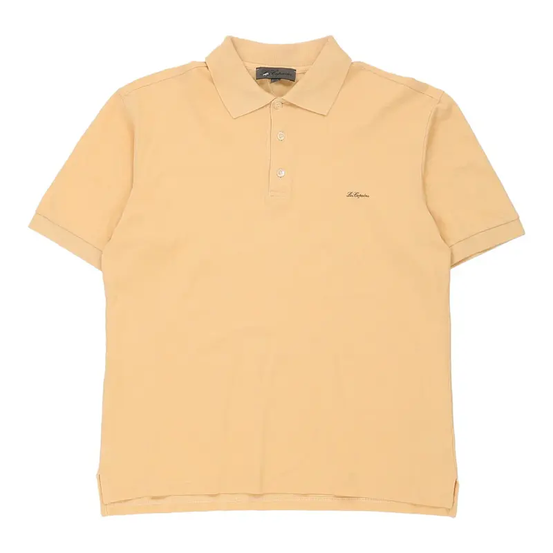 Les Copains Polo Shirt - Large Orange Cotton