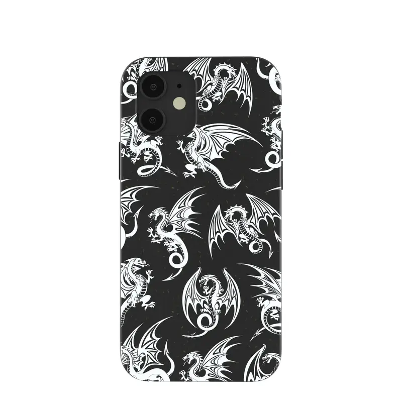 Black Mythical Dragons iPhone 12/ iPhone 12 Pro Case