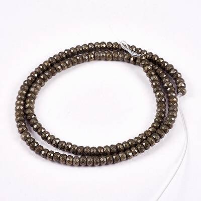Natural Pyrite Beads Strands