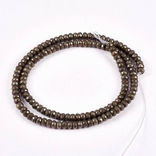 Natural Pyrite Beads Strands