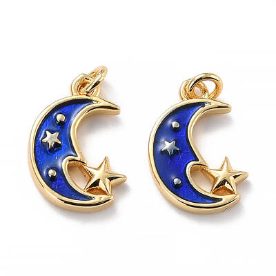 Eco-friendly Brass Enamel Pendants