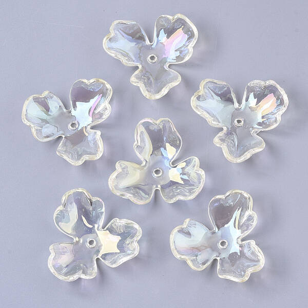 Transparent Acrylic Bead Caps