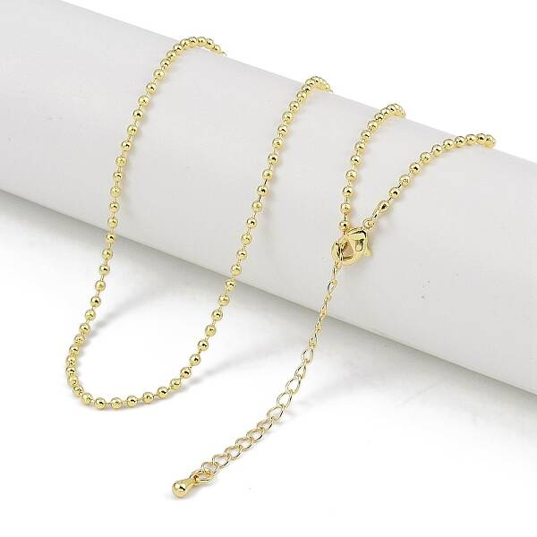 Rack Plating Brass Ball Chain Necklaces for Women