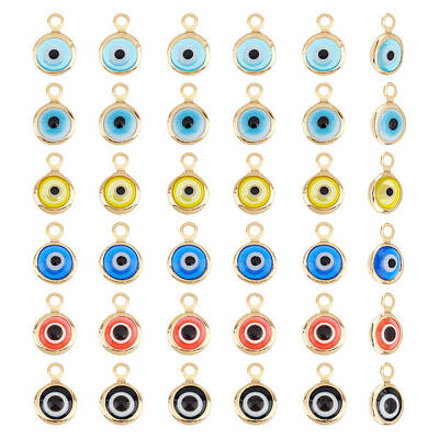 arricraft 36 Pcs 6 Colors Evil Eye Charm