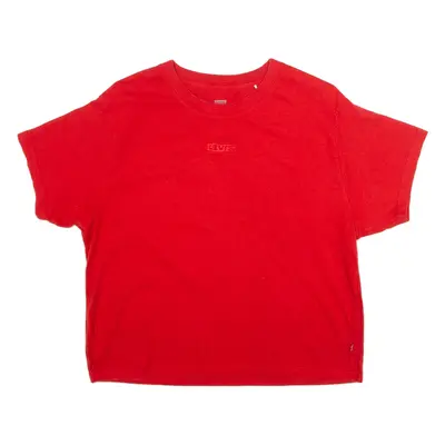LEVI'S Womens T-Shirt Red XS