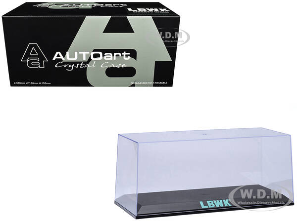 Collectible Display Show Case with Black Plastic Base and Green \