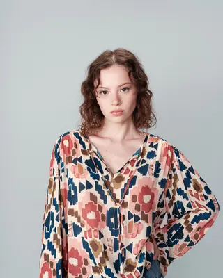 Blouse Nolene Beige | Color: BEIGE | Size: M