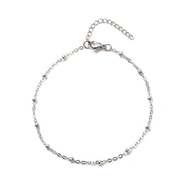 Non-Tarnish 304 Stainless Steel Satellite Chains Anklet for Women