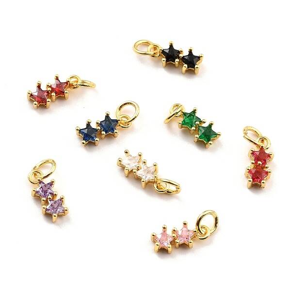 Brass Cubic Zirconia Charms