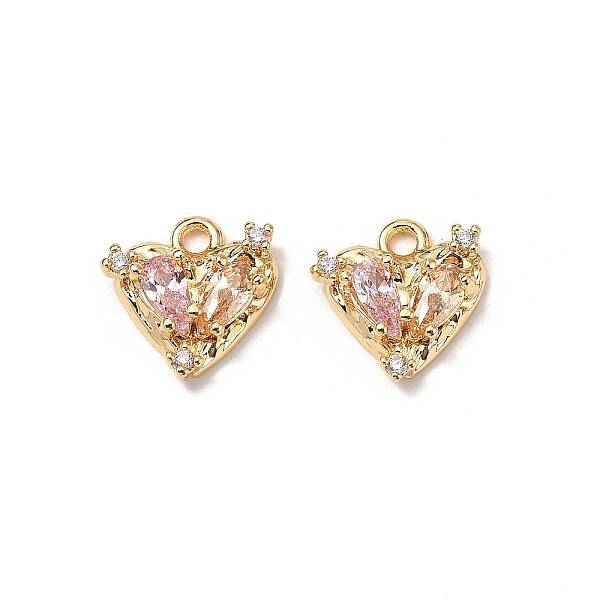 Brass Micro Pave Cubic Zirconia Pendants