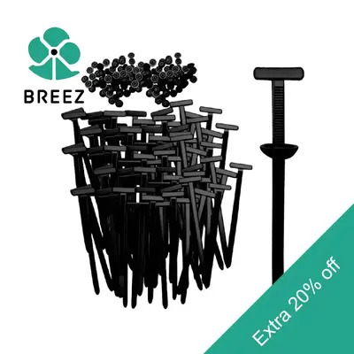 50Pcs Nylon Universal Cable Tie Buckle, Heavy Duty Self-Locking Nylon Zip Ties Holder, Multipurpose Plastic Cable Ties Tool f...