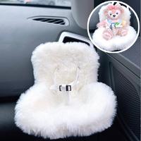 Cute Plush Car Doll Seat Cushion, 1 Count Cute Doll Car Air Vent Decoration, Automotive Interior Decoration Accessories for W...