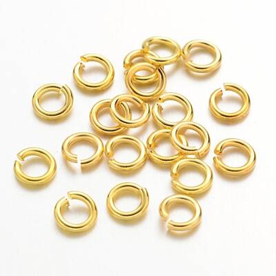Golden Color Brass Open Jump Rings