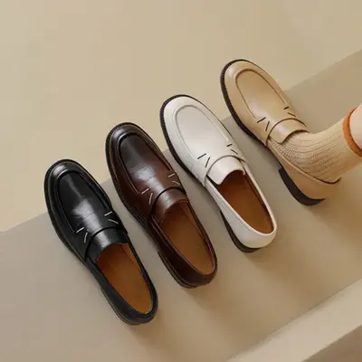 CHIKO Oaklyn Round Toe Block Heels Loafers Shoes