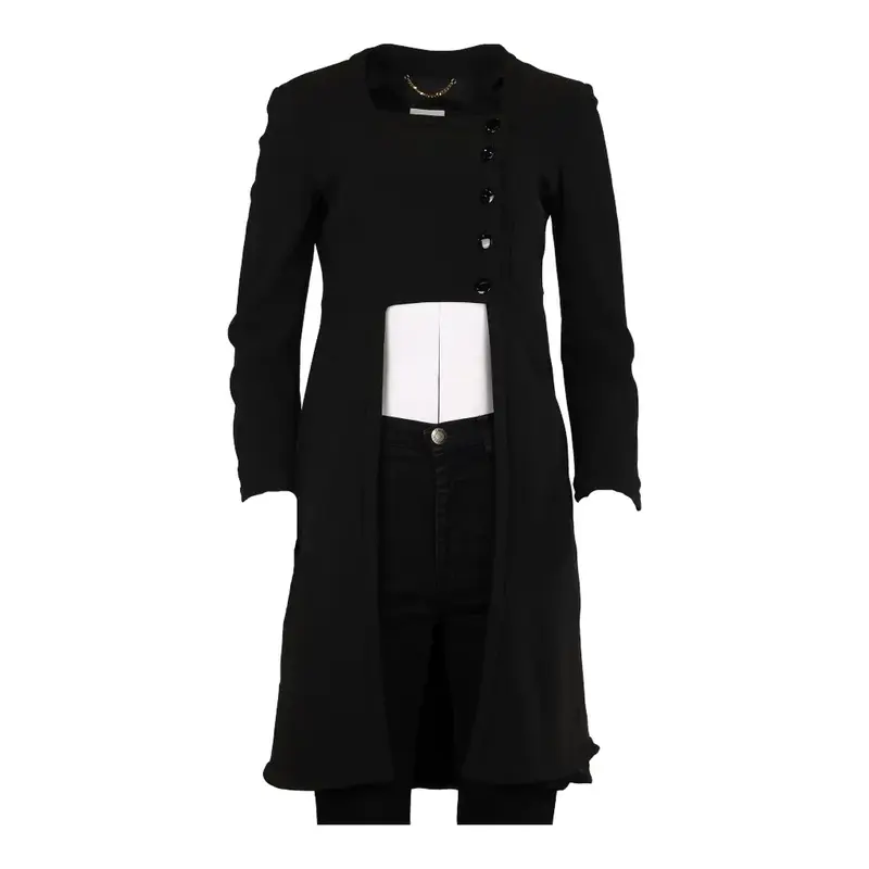 Moschino Coat - Medium Black Viscose Blend