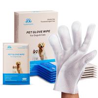6PCS Pet Glove Wipes for Gogs & Cats, Hypoallergenic & Alcohol-Free Pet Cleaning Gloves for Daily Care & Outdoor Mess, Exrta-...