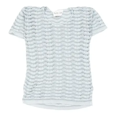 Marila Club Crochet Top - Medium Blue Viscose Blend
