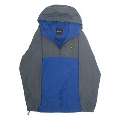 LYLE & SCOTT Mens Pullover Jacket Blue Hooded L