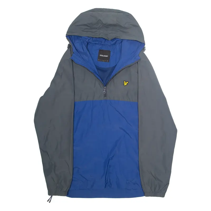 LYLE & SCOTT Mens Pullover Jacket Blue Hooded L