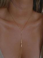 Women's Alloy Geo Pendant Necklace, Luxury Jewelry