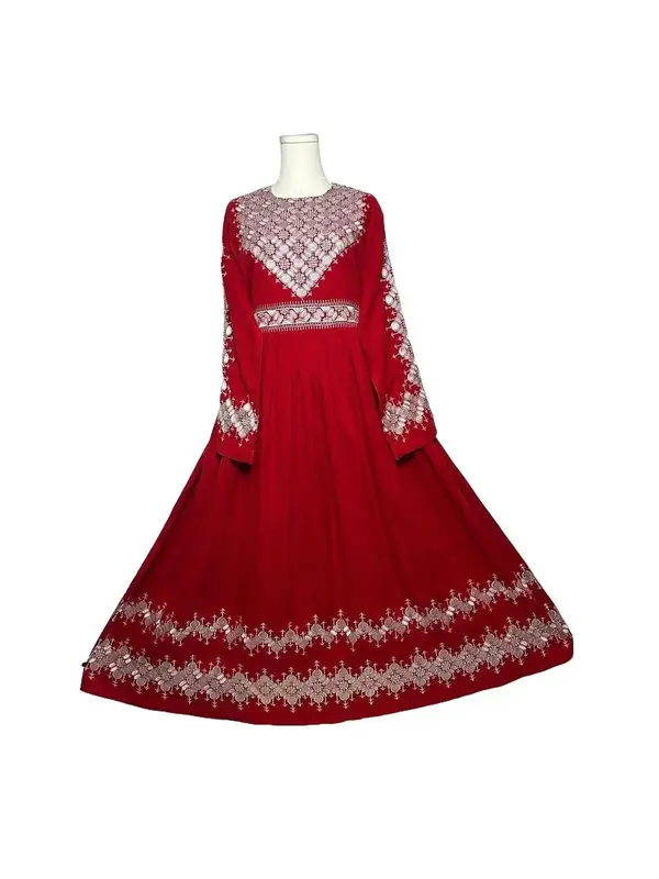 Hazaragi Dress For Women Afghani Traditional Clothe Khamak Duzi 100% Cotton شال زنانه خامک دوزی افغانی