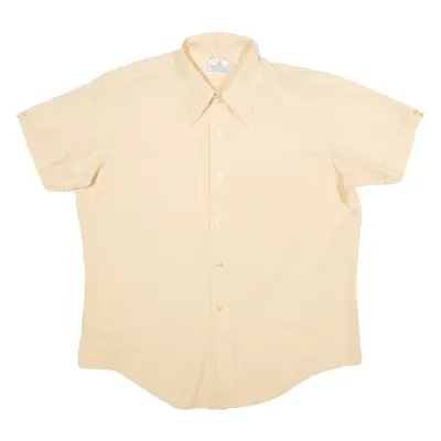 STYLE CLUB Mens Plain Shirt Beige L