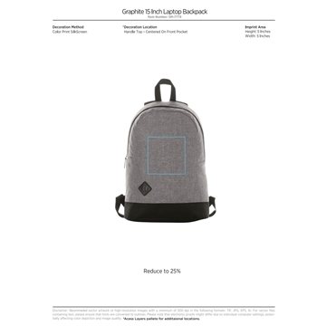 60 Customized Graphite 15 Inch Laptop Backpack - Padded & ...