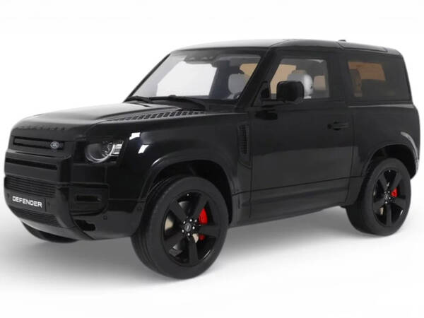 2021 Land Rover Defender 90 P400 X-Dynamic HSE Black Metallic 1/18 Model Car by GT Spirit