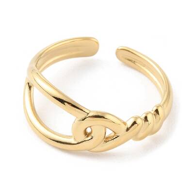 304 Stainless Steel Hollow Knot Open Cuff Rings