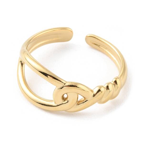 304 Stainless Steel Hollow Knot Open Cuff Rings