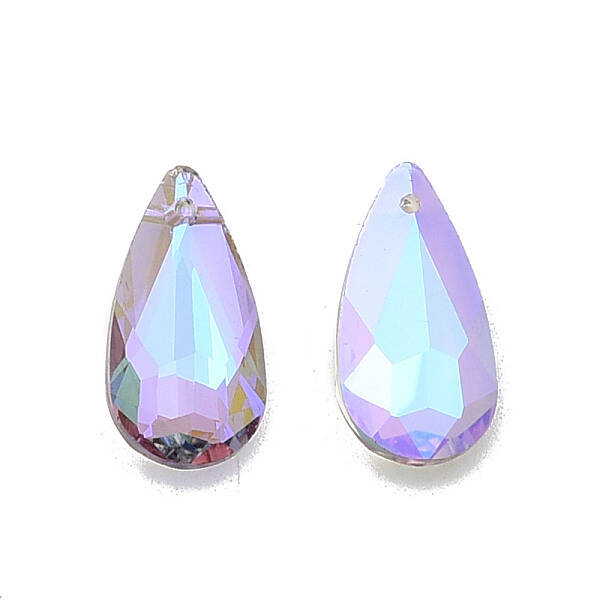 Electroplate Faceted Glass Pendants