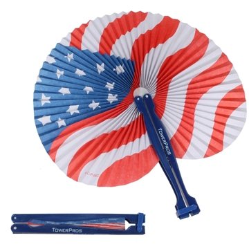 300 Promotional Patriotic Folding Fan - Collapsible