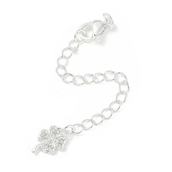 Brass Micro Pave Cubic Zirconia Ends with Chains