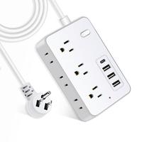 Multifunctional Electrical Socket With 6 Outlet & 3 USB Port & USB-C Port, 10 In 1 Multiple Outlet Wall Socket, Room Accesso...
