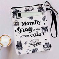 Stylish Zippered Book Cover, 1 Count Waterproof Zipper Case, Book Skull Pattern Book Case with Accessory Pockets, School Supp...