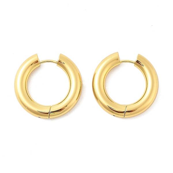 202 Stainless Steel Huggie Hoop Earrings