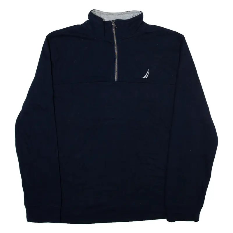 NAUTICA Mens Sweatshirt Blue 1/4 Zip L