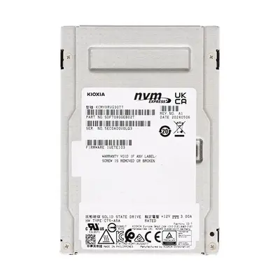 KIOXIA KCMYXRUG30T7 | CM7-R Series 30.7TB TLC NVMe PCI Express 5.0 2.5-inch Solid State Drive