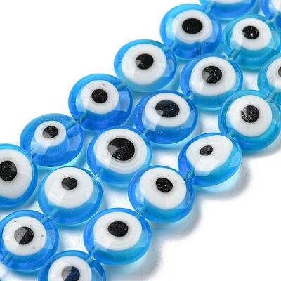Handmade Evil Eyes Lampwork Beads Strands