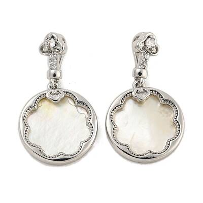 Brass Pave Shell Pendants