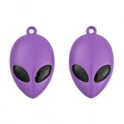 Spray Painted Alloy Pendants