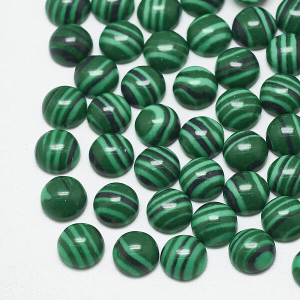 Synthetic Malachite Cabochons
